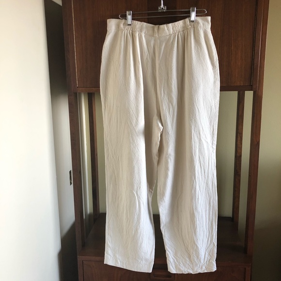 SOLD • raw silk high waist pleated trousers - Picture 3 of 5